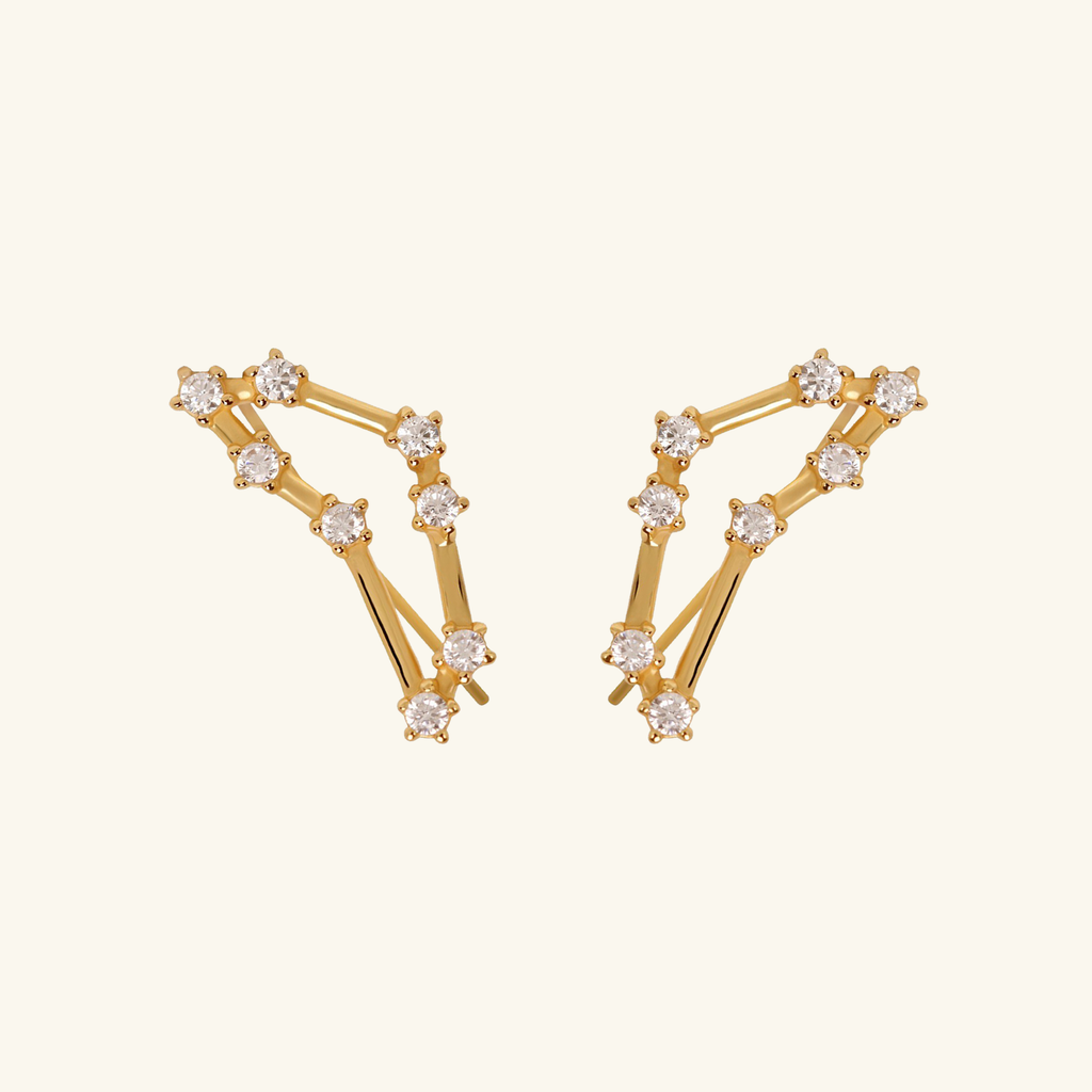 Constellation Ear Climbers, Handcrafted in 925 sterling silver