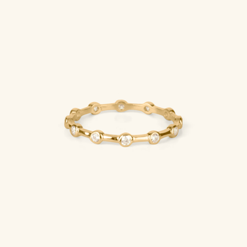 Station Eternity Ring,Made in 14k Solid Gold