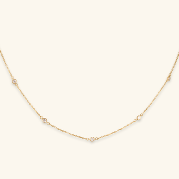 Floating Necklace, Made in 14k solid gold