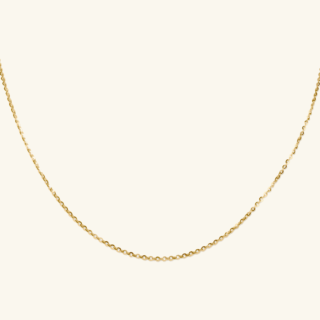 Long Chain Necklace, Made in 18k solid gold