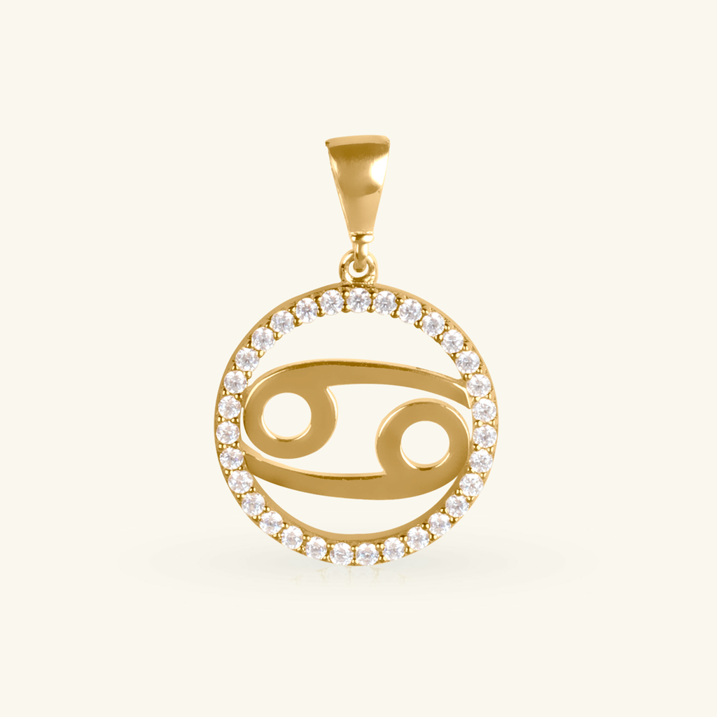 Cancer Pendant, Made in 14k solid gold