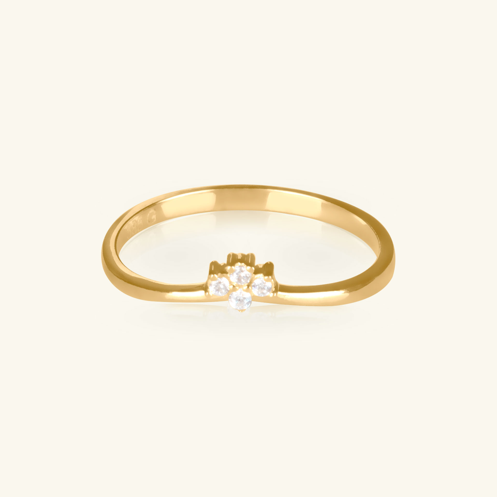 Lotus Ring, Made in 14k solid gold