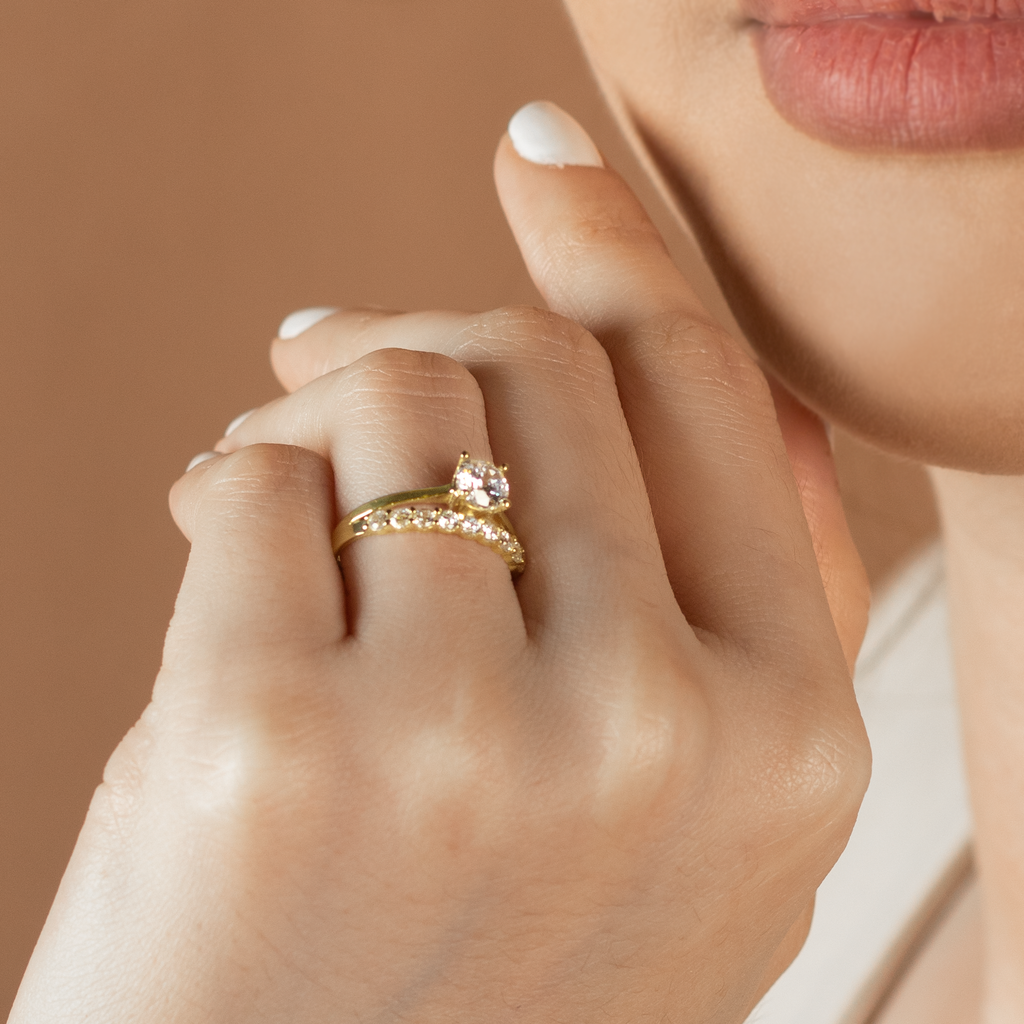 Promise Ring, Made in 14k solid gold