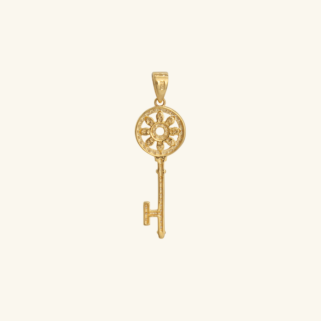 Key Pendant, Made in 18k yellow gold