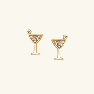 Martini Studs, Handcrafted in 925 sterling silver