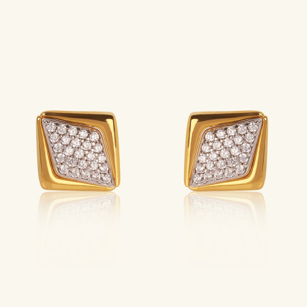 Pavé Detachable Studs, Made in 18k solid gold