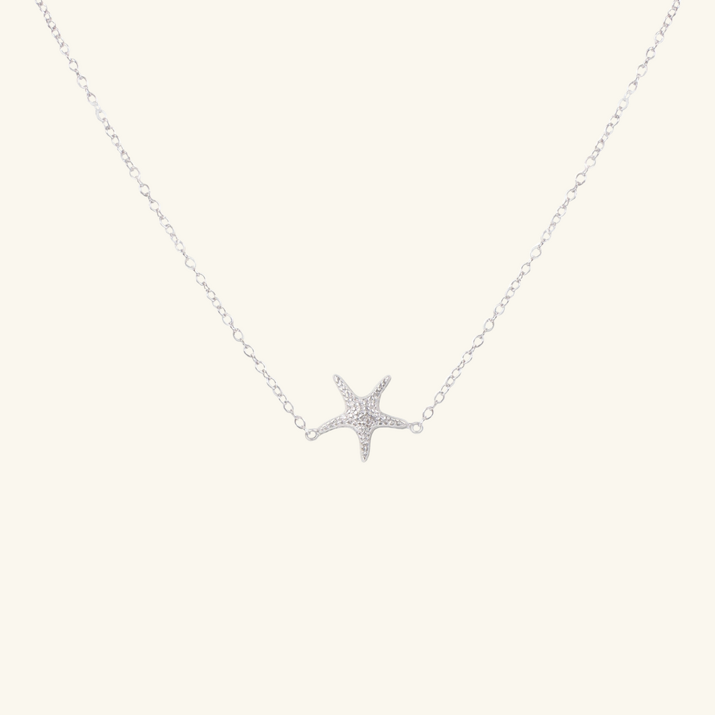 Starfish Necklace sterling Silver,Handcrafted in 925 Sterling silver