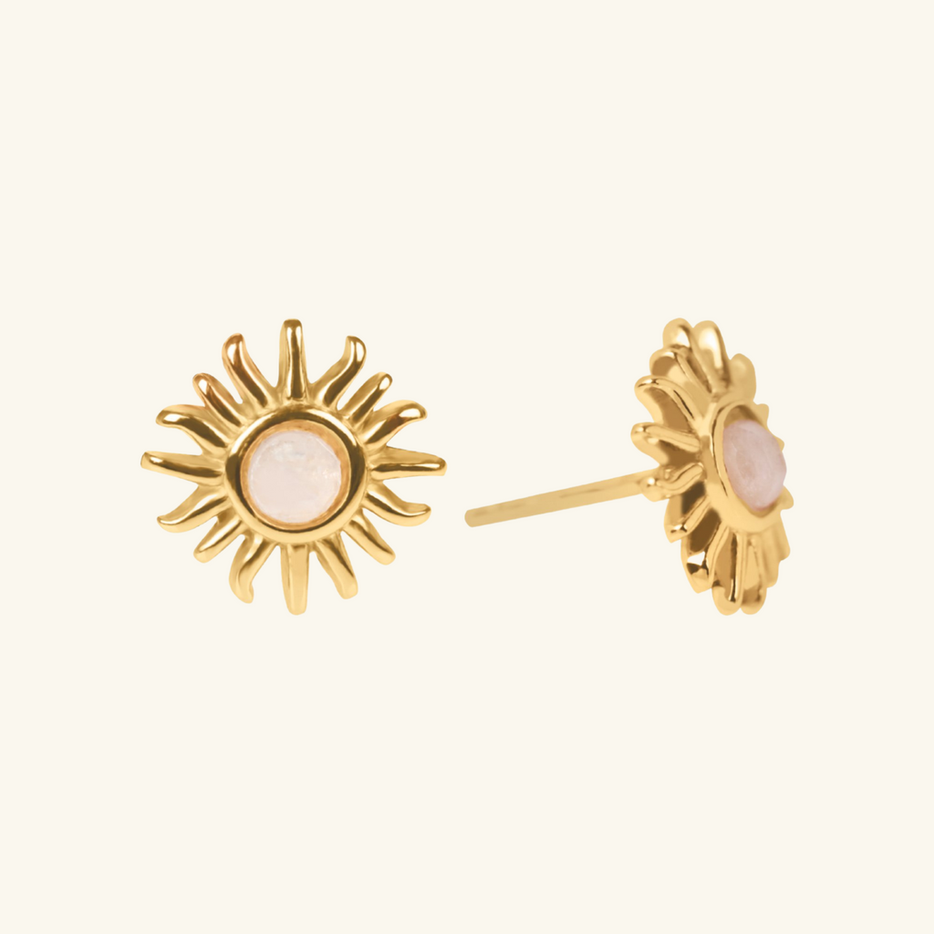 Sun Studs,Handcrafted in 925 Sterling Silver