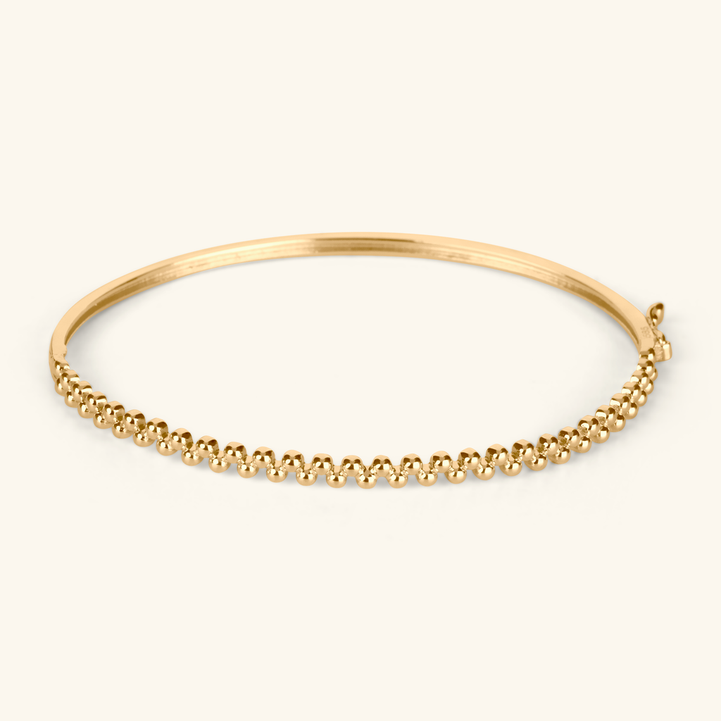 Sphere Bangle,Made in 14k solid gold