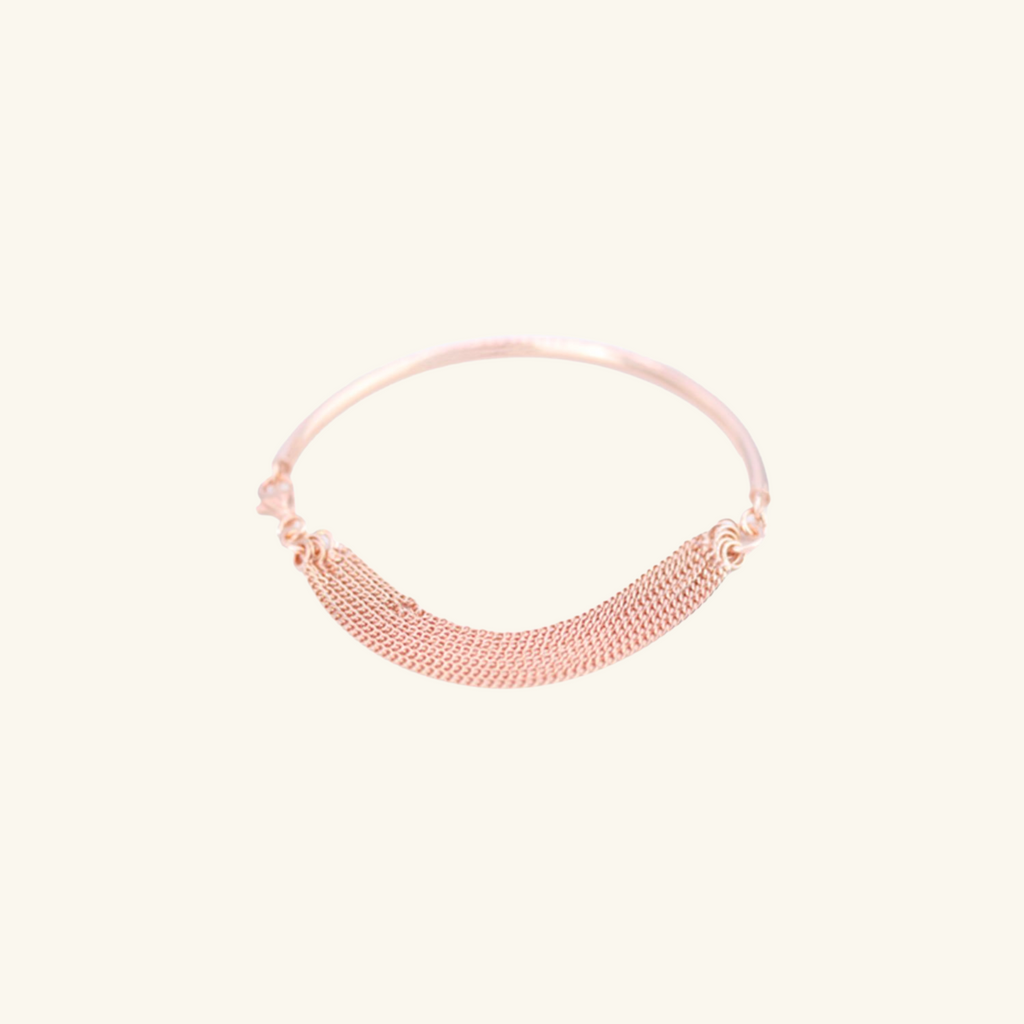 Holly Bangle Rose Gold Vermeil, Handcrafted in 925 Sterling Silver