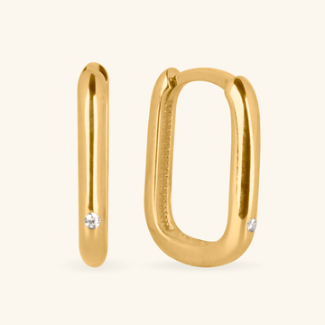Solo Small U Hoops,Made in 14k solid gold