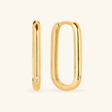 Solo Large U Hoops,Made in 14k solid gold