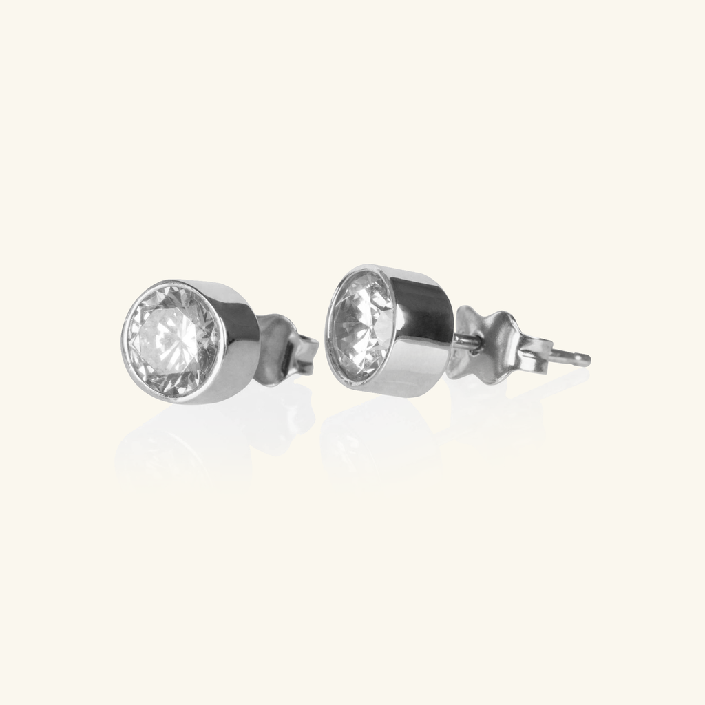 Arden Studs White Gold, Made in 18k solid gold