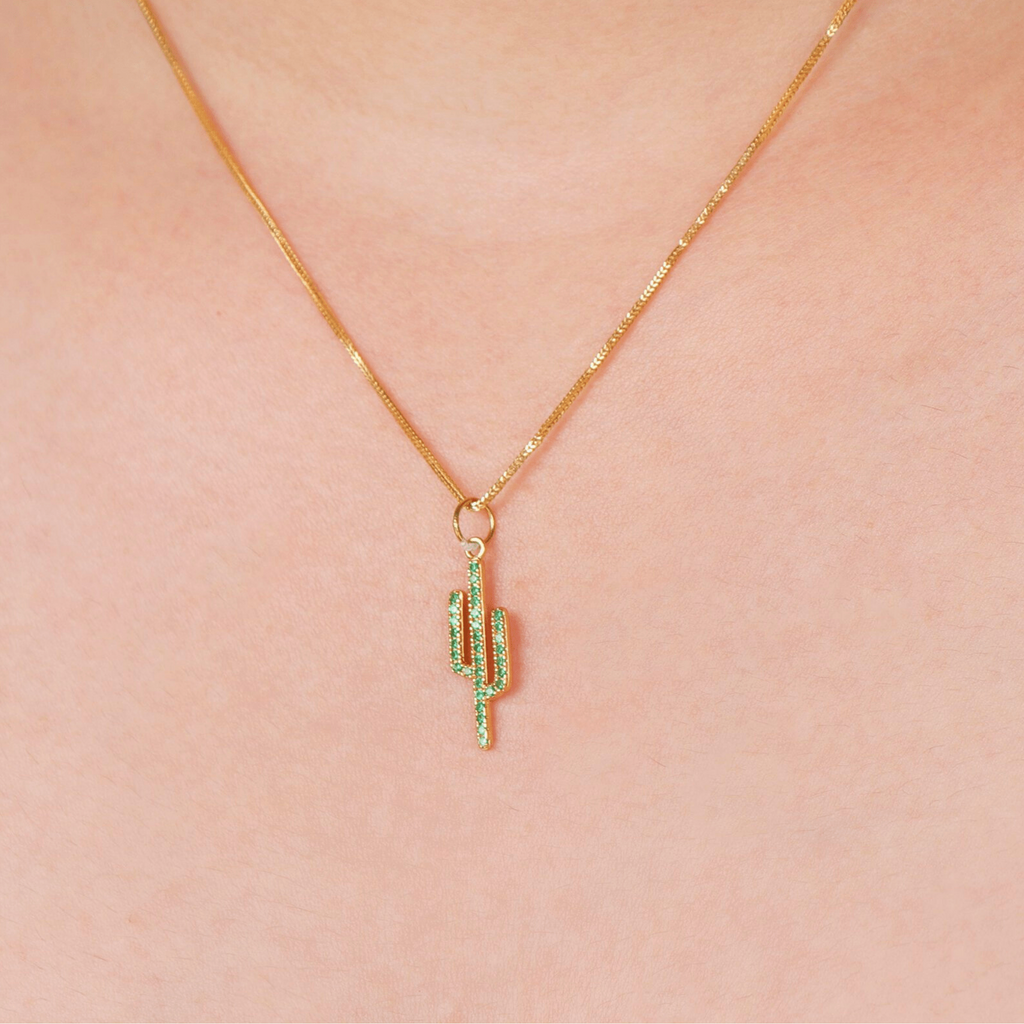 Cactus Pendant Sterling Silver, Handcrafted in 925 sterling silver