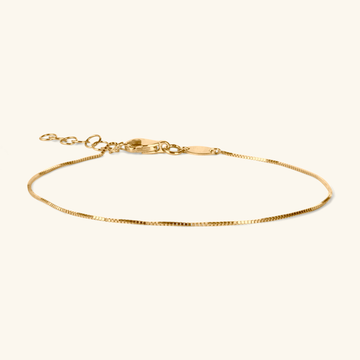 Box Chain Bracelet, Made in 14k solid gold