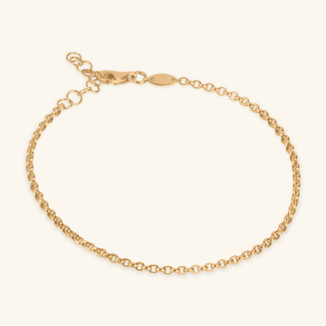 Rolo Chain Bracelet,Made in 14k solid gold