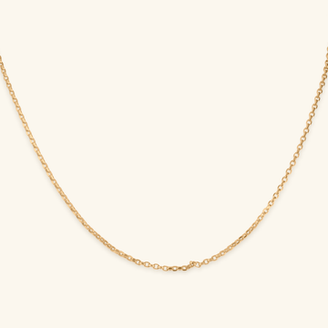 Rolo Chain Necklace,Made in 14k solid gold