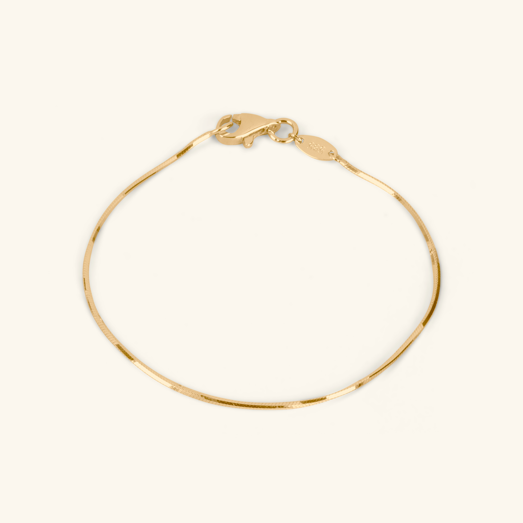 Snake Chain Bracelet,Made in 14k solid gold