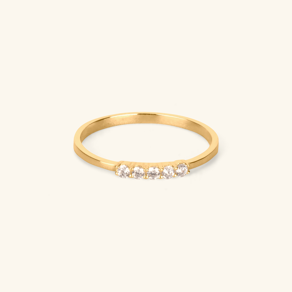 Line Stacker Ring,Made in 14k gold