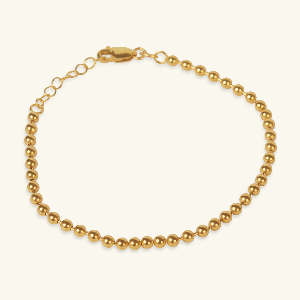 Bold Spheres Bracelet, Made in hallowed 14k gold