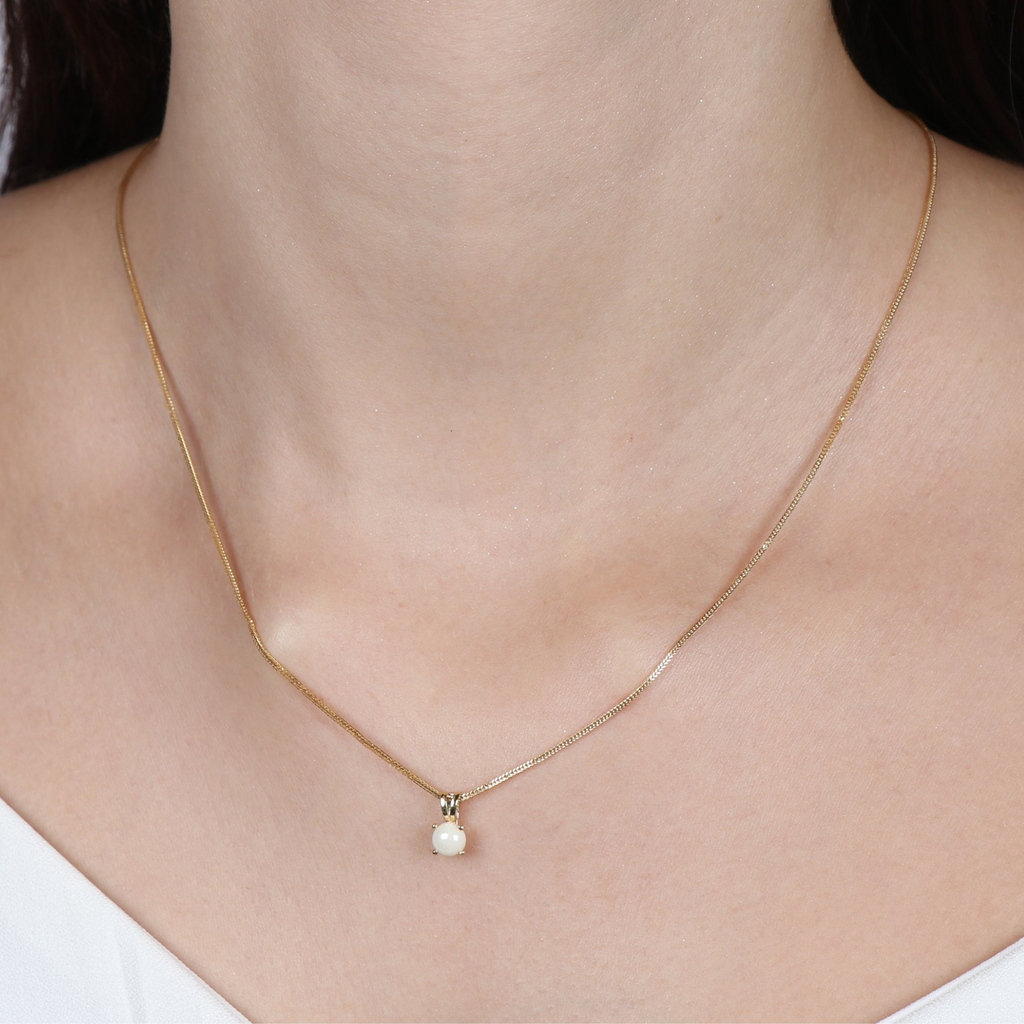 Birthstone - Round Pendants- Colored Cubic Zirconia, Set in 18k Solid Gold