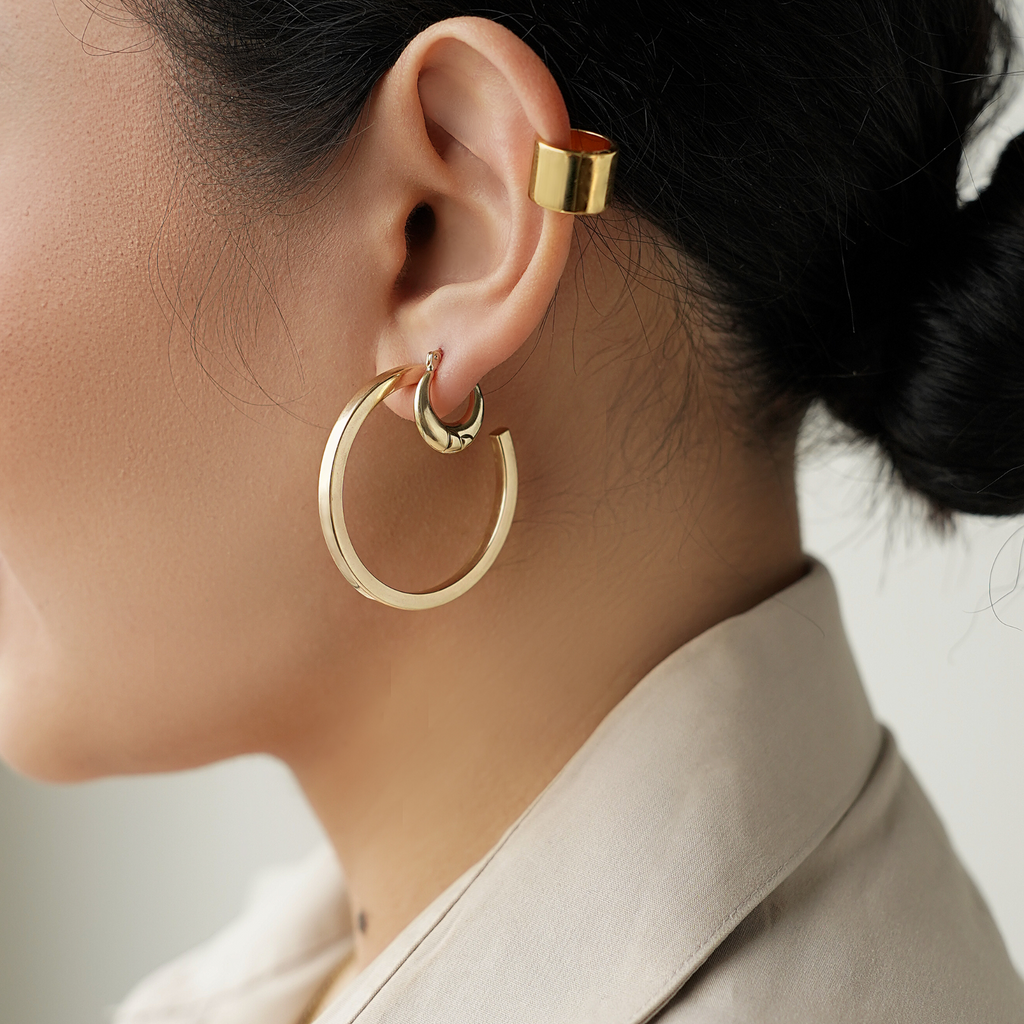 Bold Ear Cuff, Handcrafted in 925 sterling silver