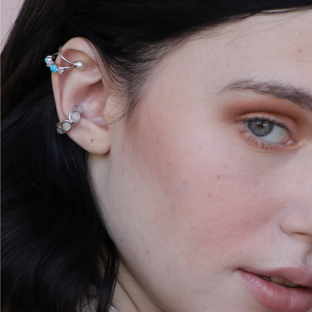 Cluster Cuff, Handcrafted in 925 sterling silver