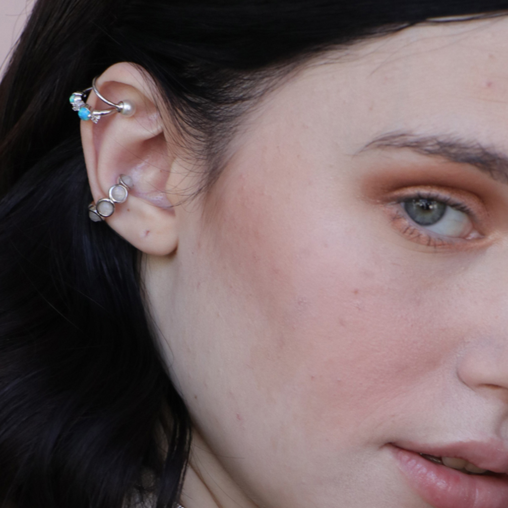 Cluster Cuff Sterling Silver, Handcrafted in 925 sterling silver