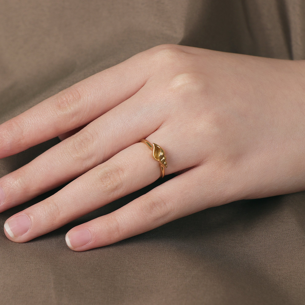 Conch Shell Ring, Handcrafted in 925 sterling silver