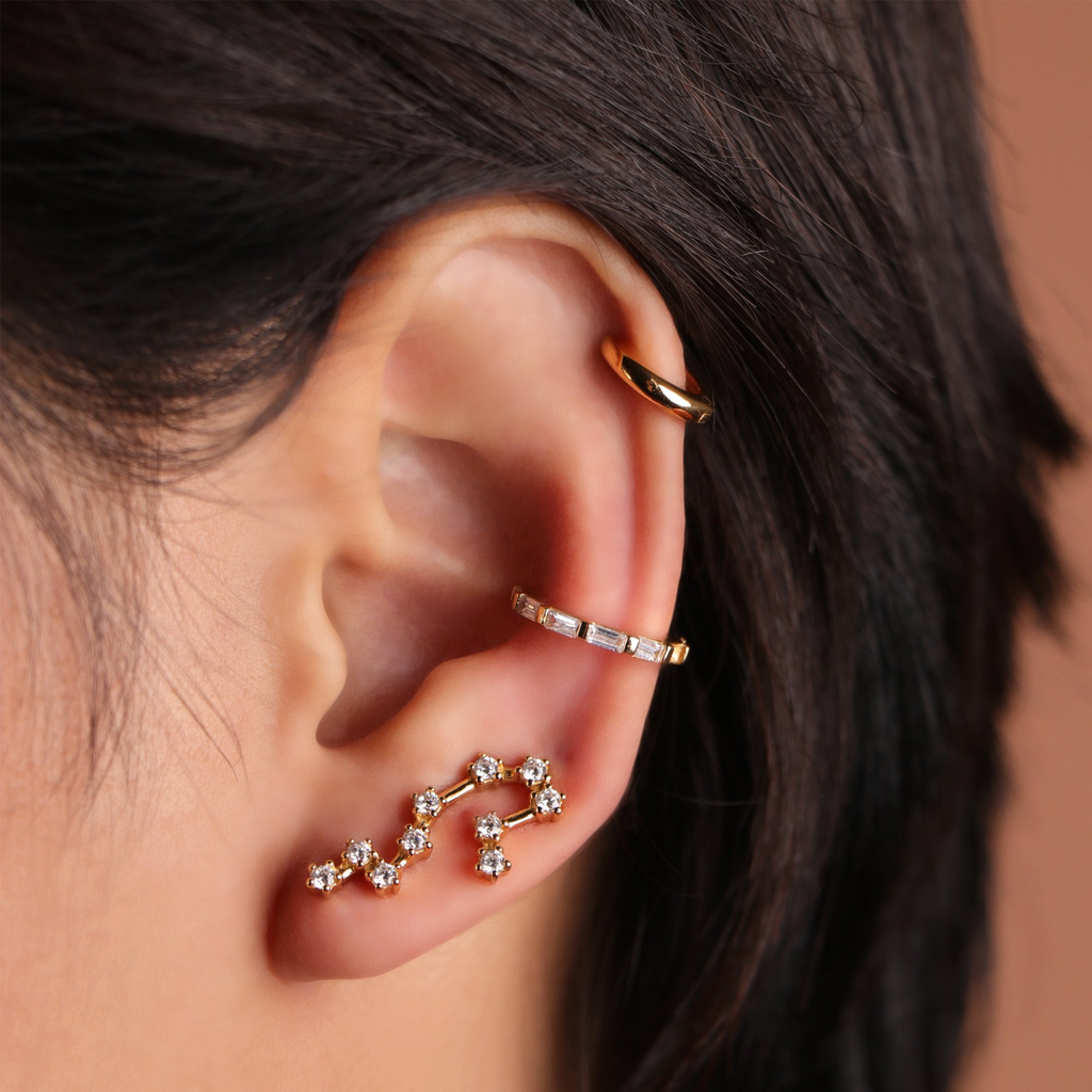 Constellation Ear Climbers, Handcrafted in 925 sterling silver