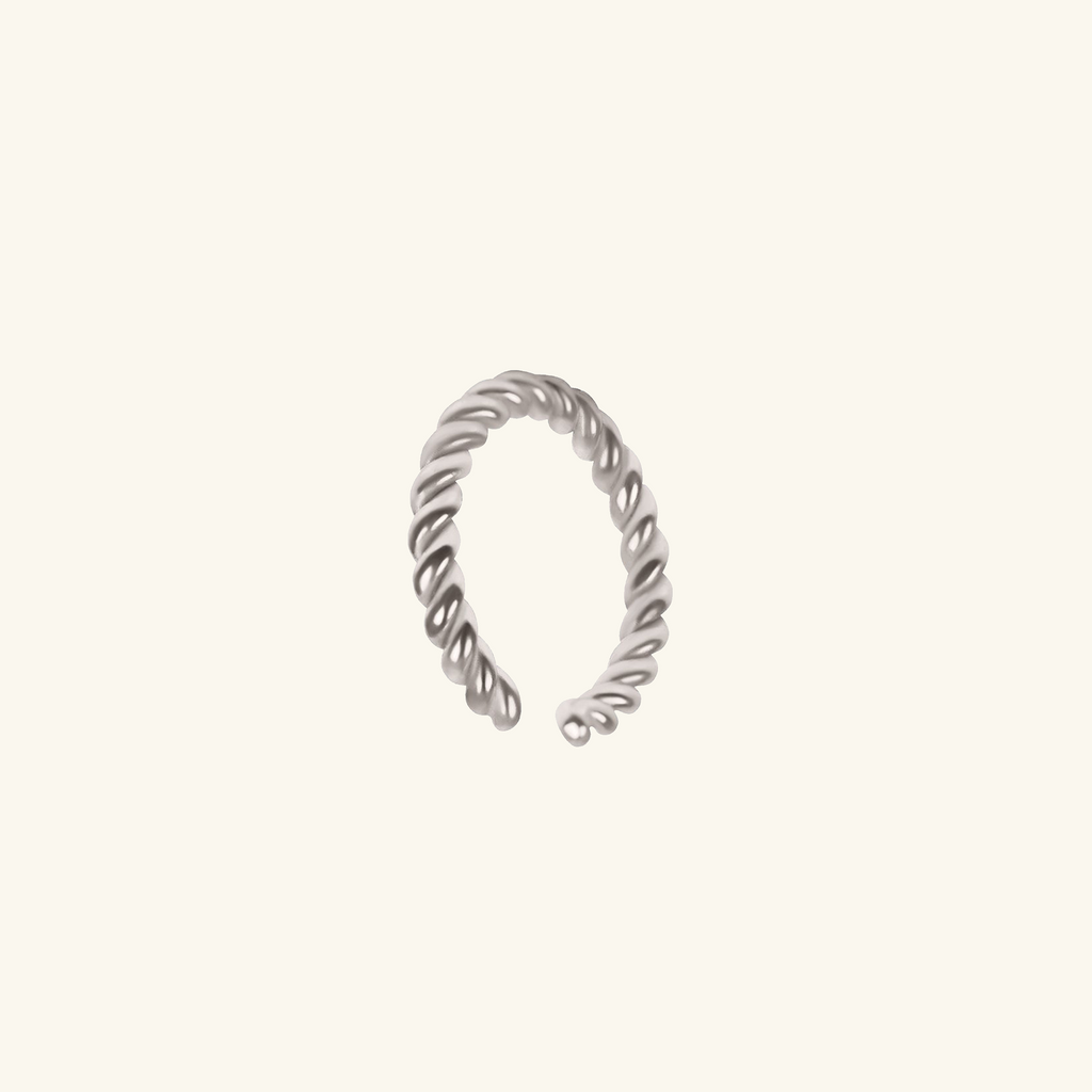 Cord Ear Cuff, Handcrafted in 925 sterling silver