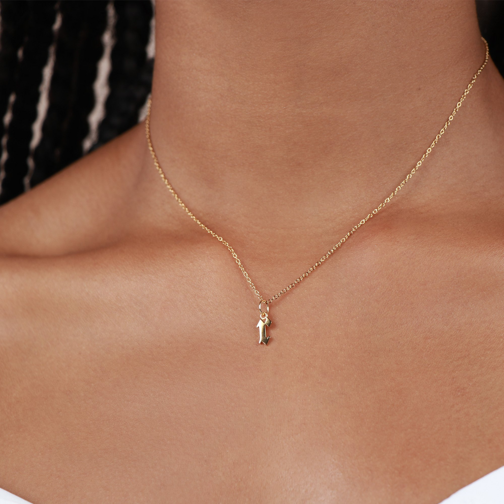 Gothic Initial Necklace, Handcrafted in 925 sterling silver