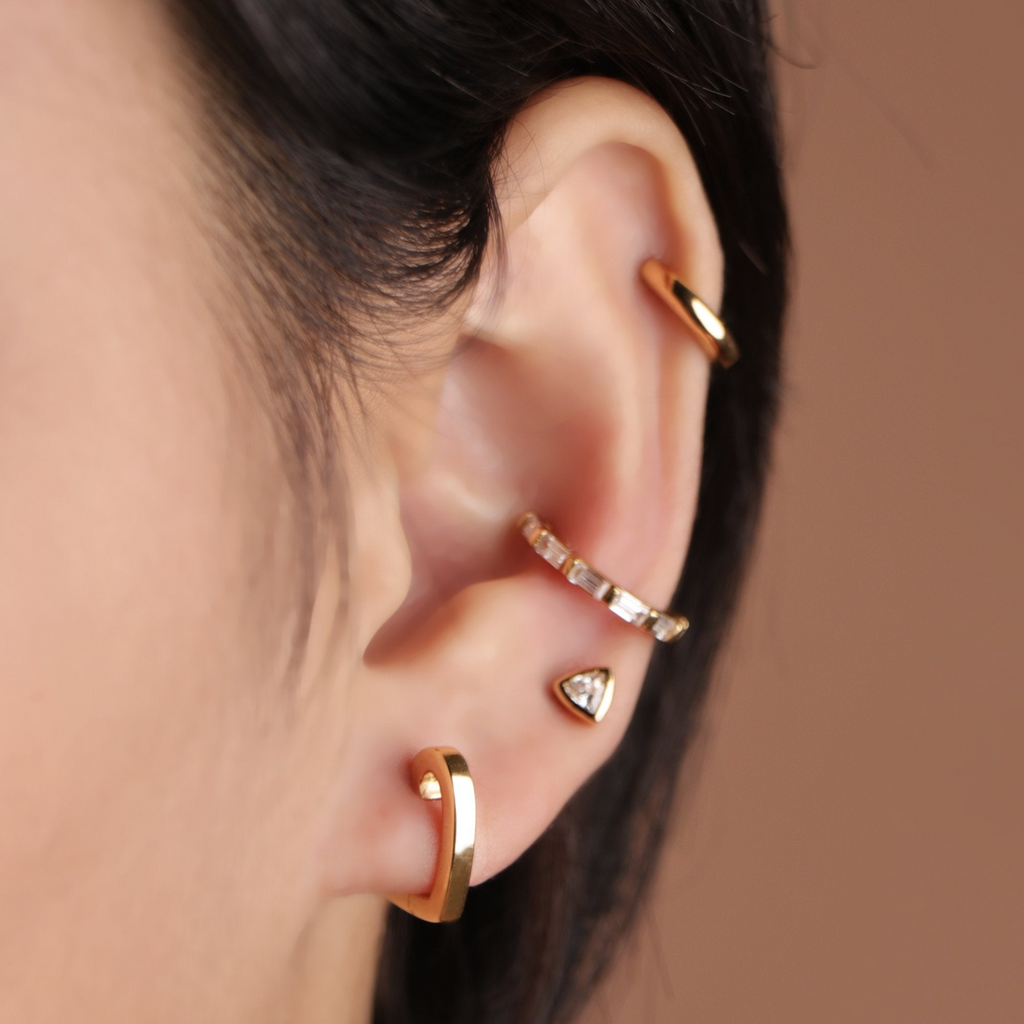Heart Mini Hoops, Handcrafted in 925 sterling silver