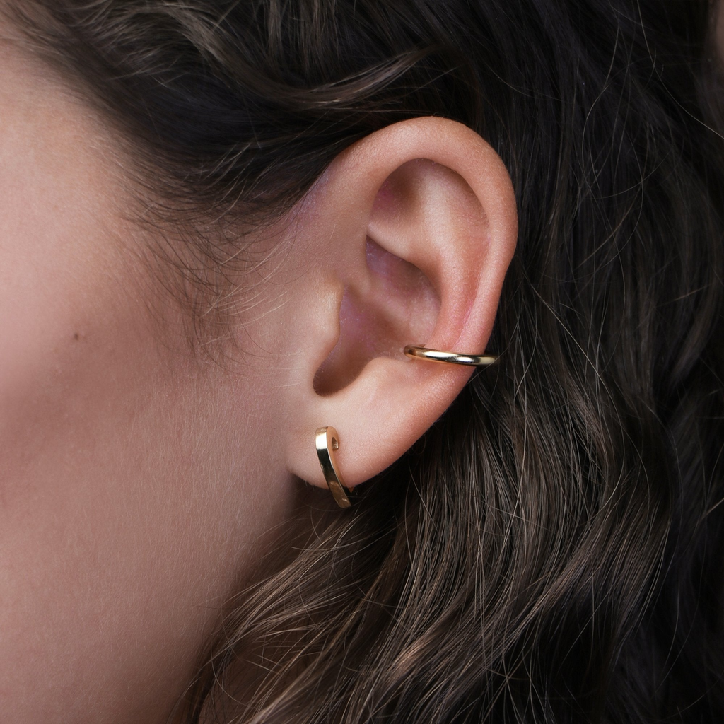 Heart Mini Hoops, Handcrafted in 925 sterling silver