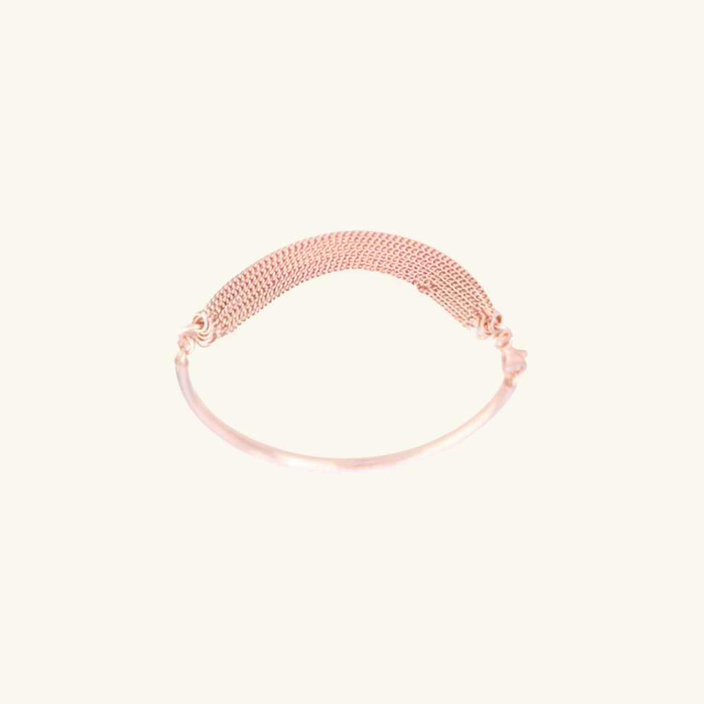 Holly Bangle Rose Gold Vermeil, Handcrafted in 925 Sterling Silver