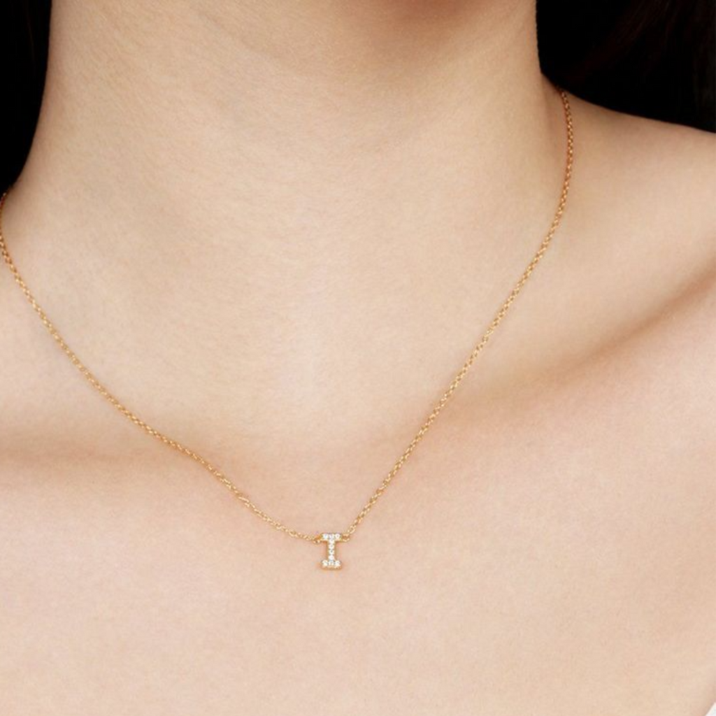 Initial Necklace, Handcrafted in 925 sterling silver
