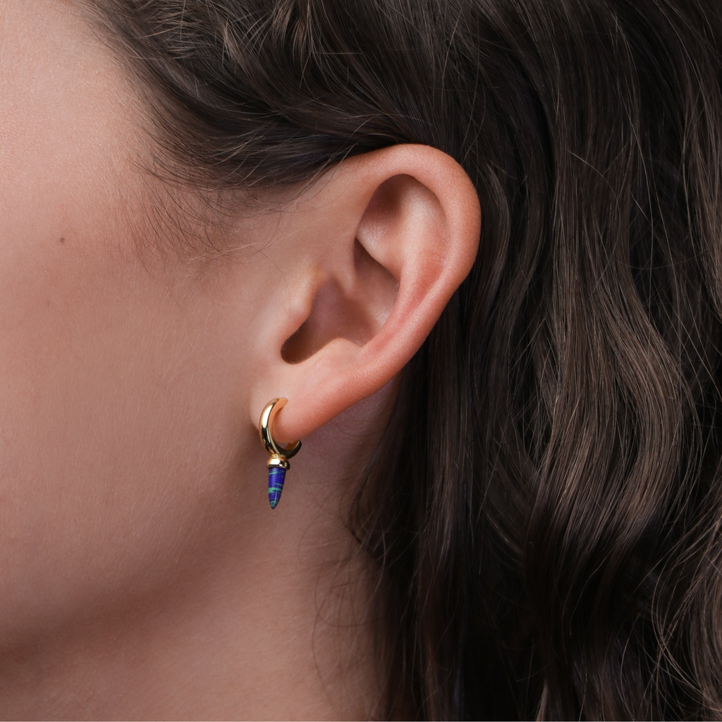 Lapis Lazuli Drops, Handcrafted in 925 sterling silver