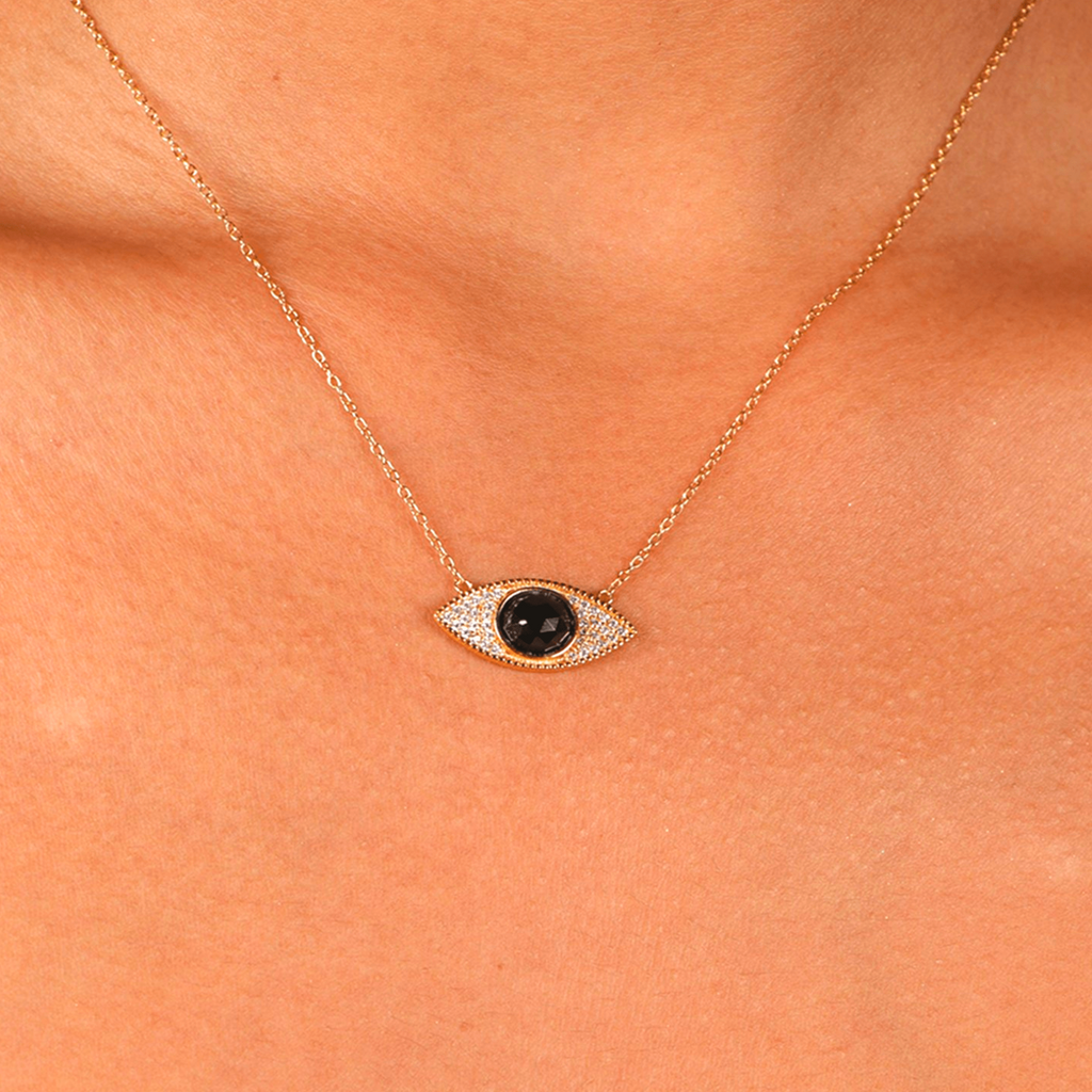 Leire Eye Necklace, Handcrafted in 925 sterling silver