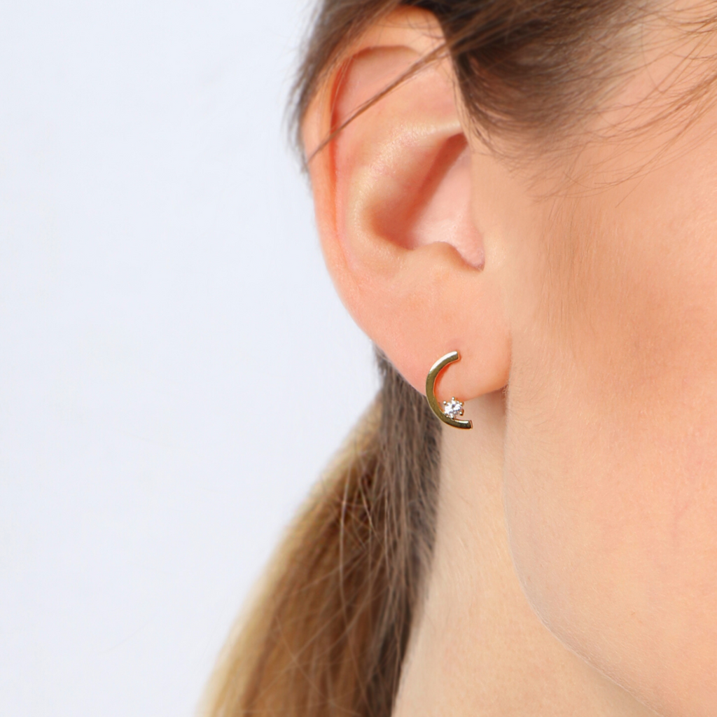 Lumen Studs, Made in 18k solid gold