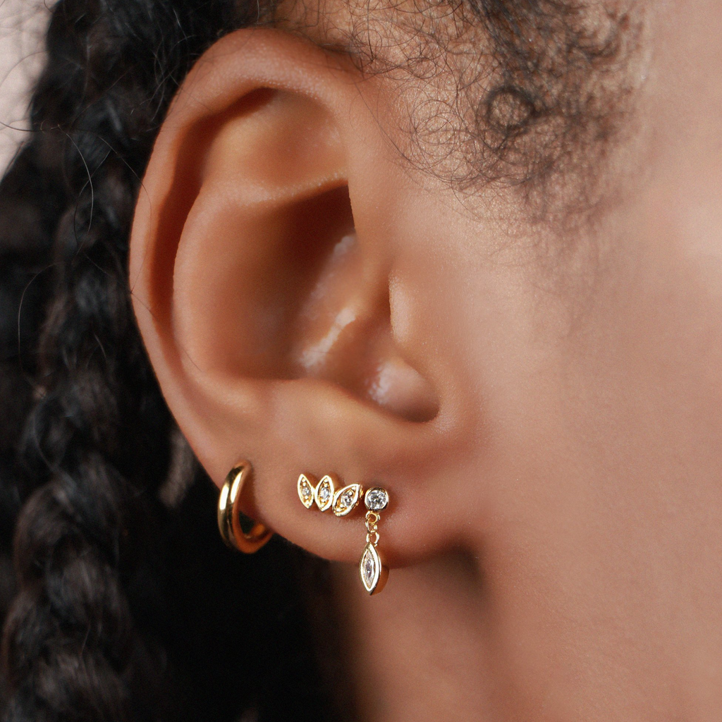 Marquise Drop Earrings, Handcrafted in 925 sterling silver