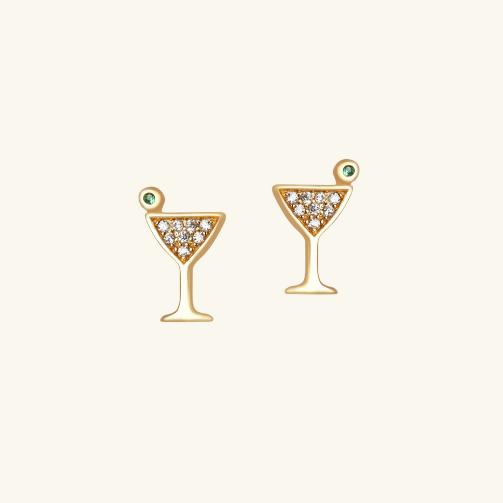 Martini Studs, Handcrafted in 925 sterling silver