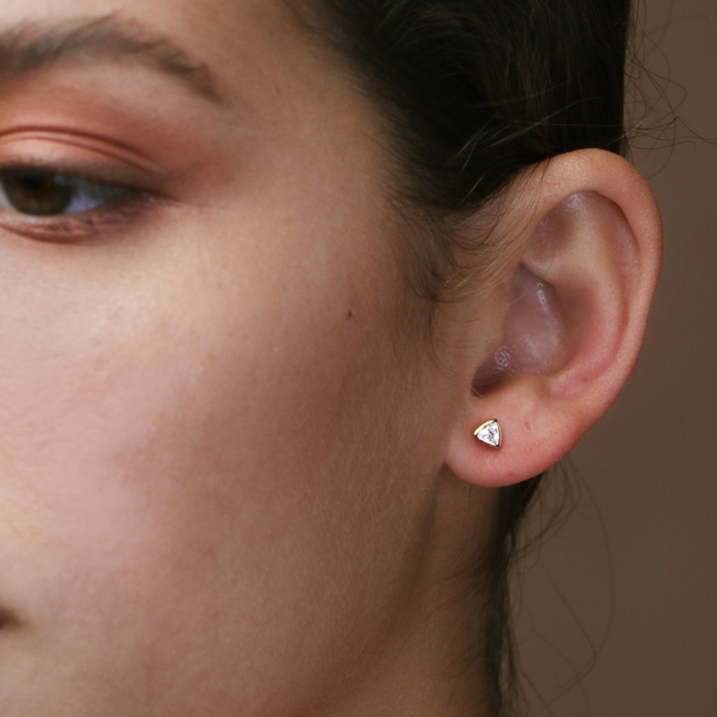 Meghan Stud Earrings,  Handcrafted in 925 Sterling Silver