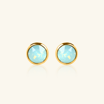 Naples Opal Studs Pacific, Handcrafted in 925 Sterling Silver