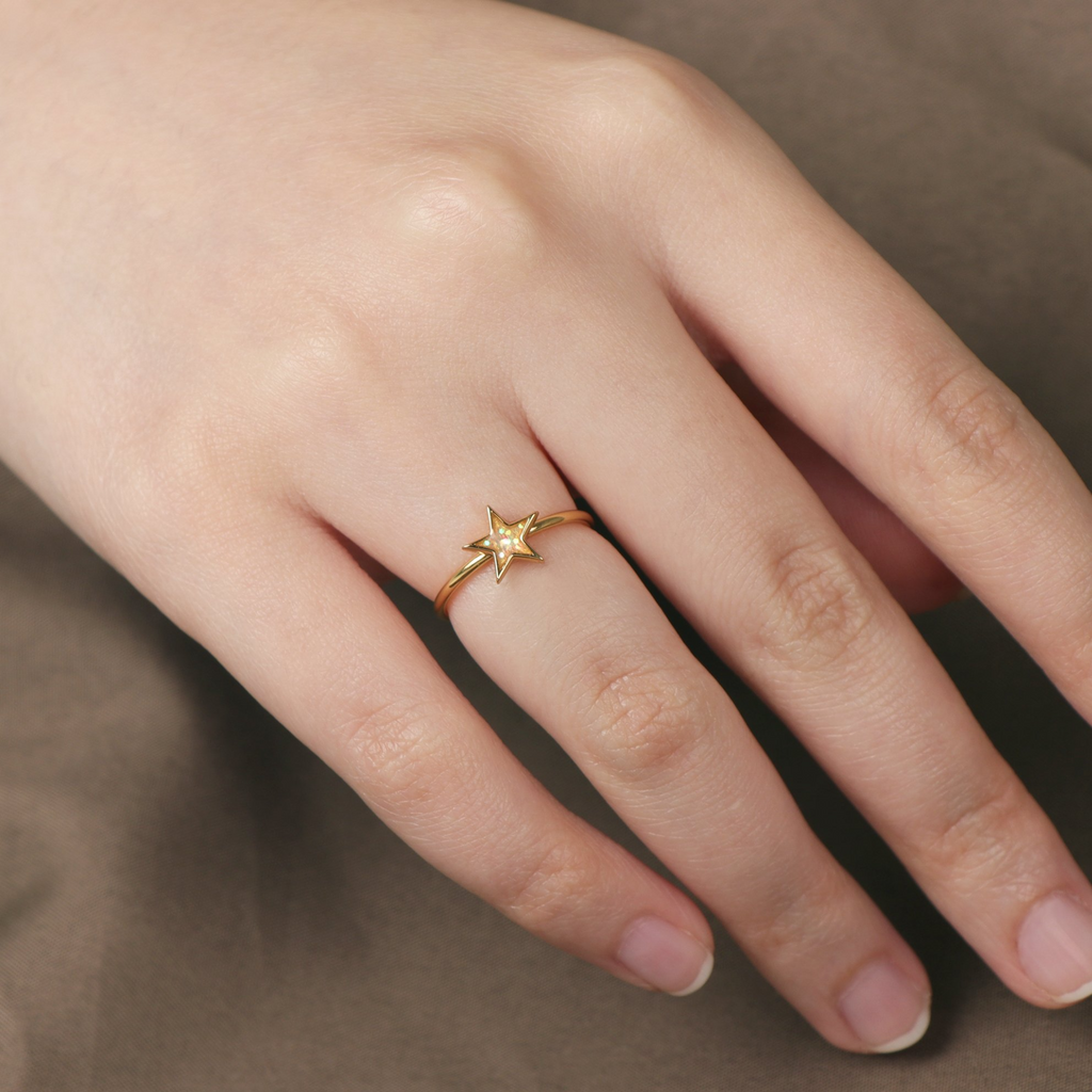 Nova Star Ring, Handcrafted in 925 sterling silver