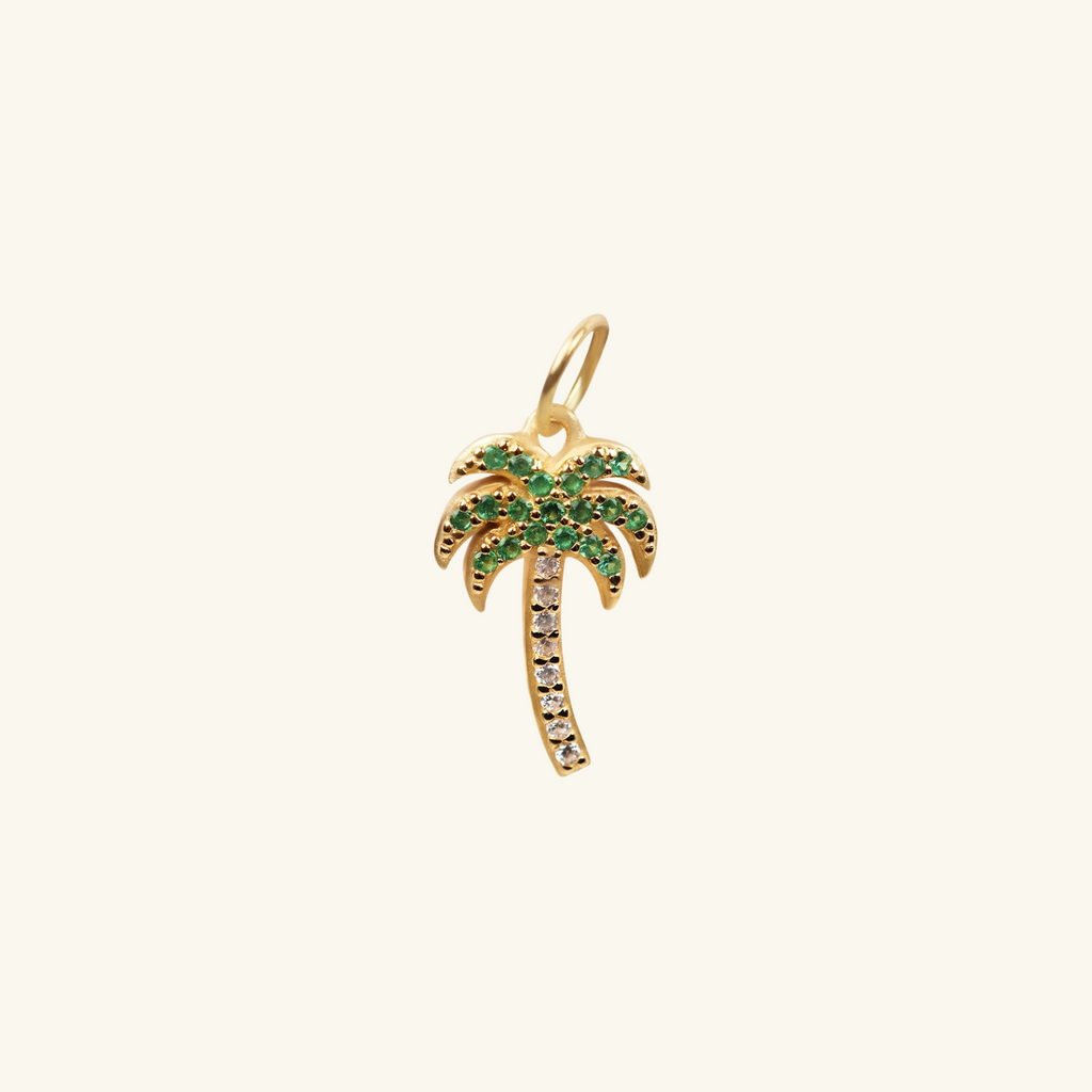 Palm Tree Pendant, Handcrafted in 925 sterling silver
