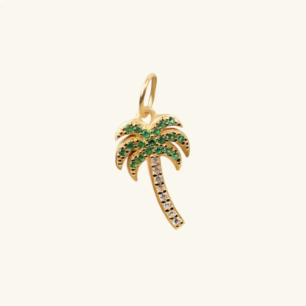 Palm Tree Pendant, Handcrafted in 925 sterling silver