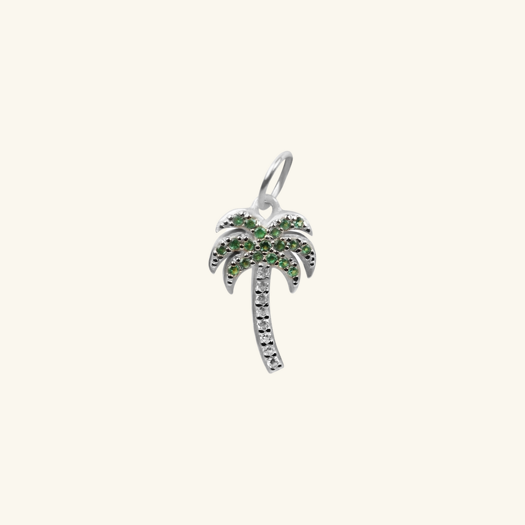 Palm Tree Pendant Sterling Silver, Handcrafted in 925 sterling silver