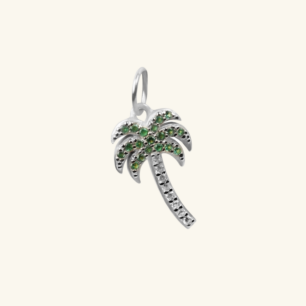 Palm Tree Pendant Sterling Silver, Handcrafted in 925 sterling silver