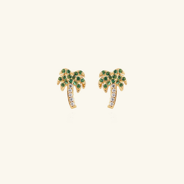 Palm Tree Studs, Handcrafted in 925 sterling silver