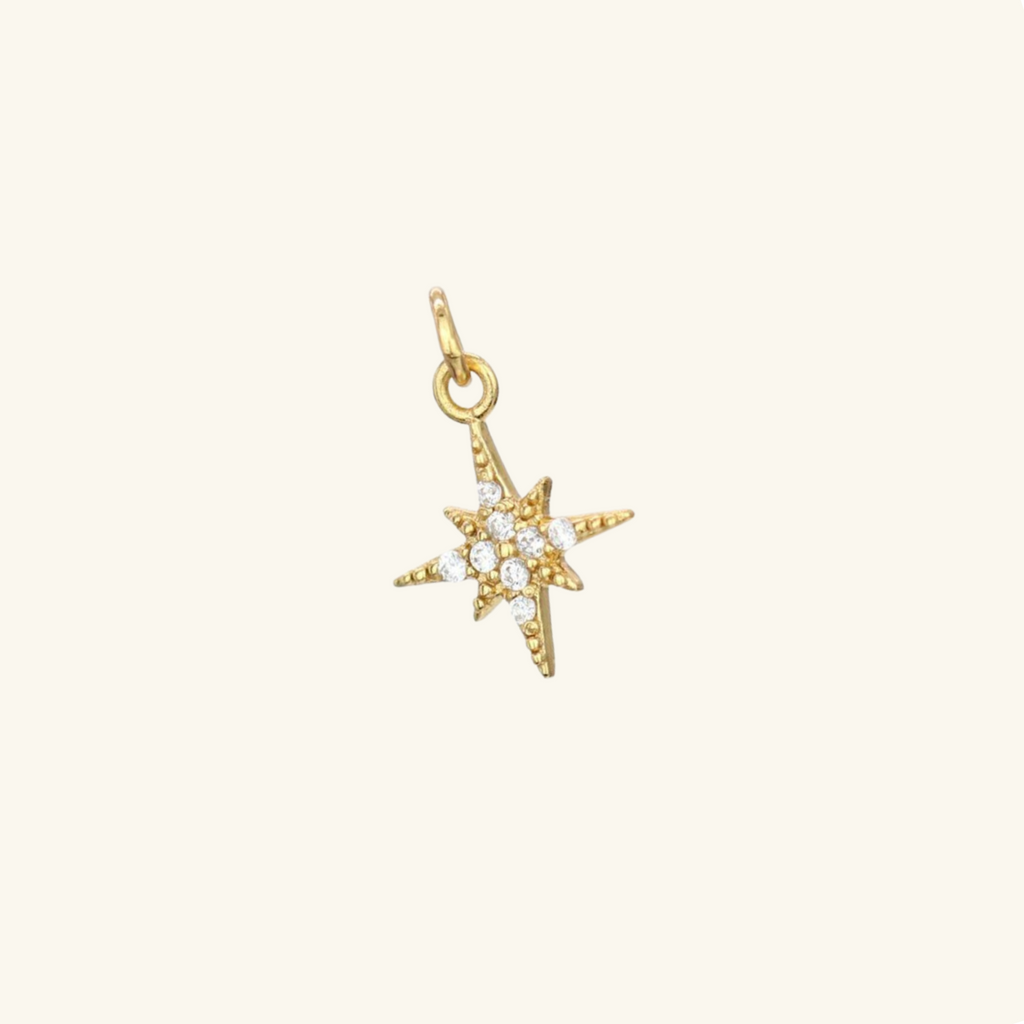 Pavé Star Charm, Handcrafted in 925 sterling silver